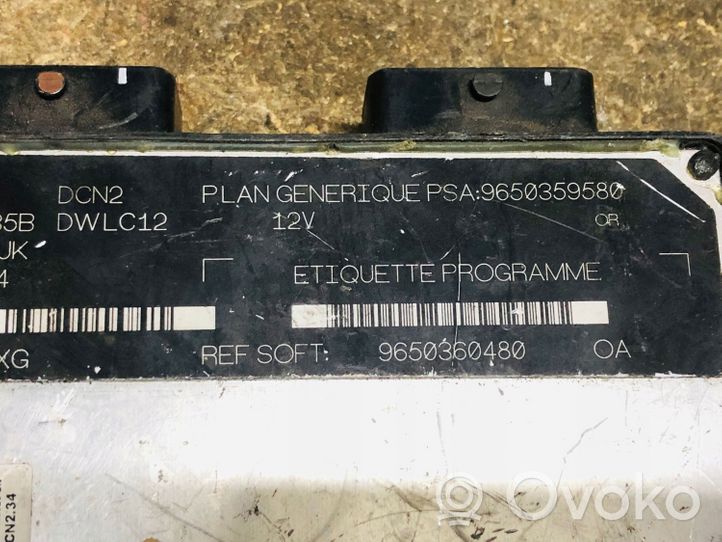 Citroen C3 Unité de commande, module ECU de moteur 9650360480