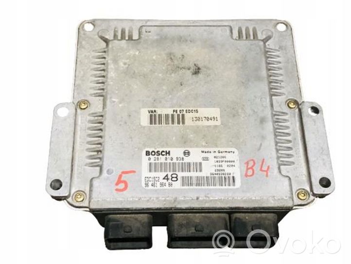 Citroen C5 Aircross Unité de commande, module ECU de moteur 0281010938