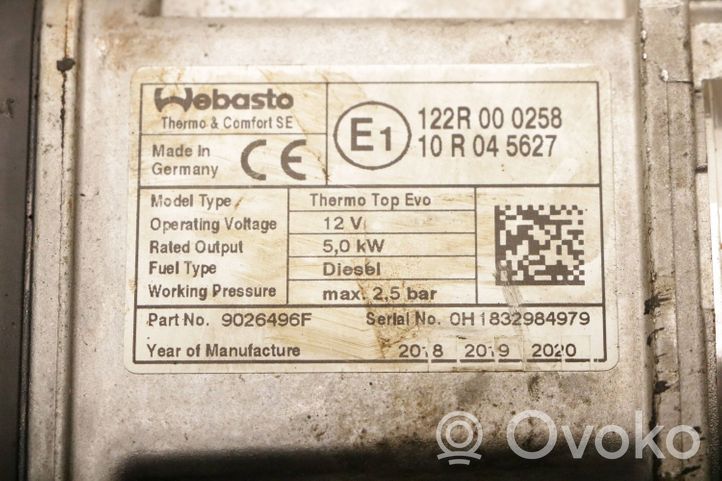 Toyota RAV 4 (XA40) Pre riscaldatore ausiliario (Webasto) 10r045627