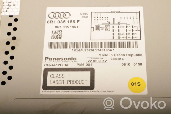 Audi A4 S4 B8 8K Radio / CD/DVD atskaņotājs / navigācija 8R1035186F