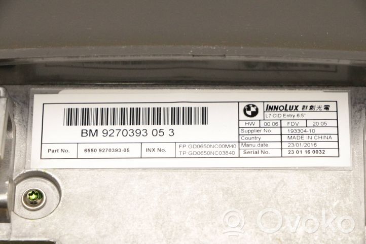 BMW 7 G11 G12 Monitor / wyświetlacz / ekran 9270393053