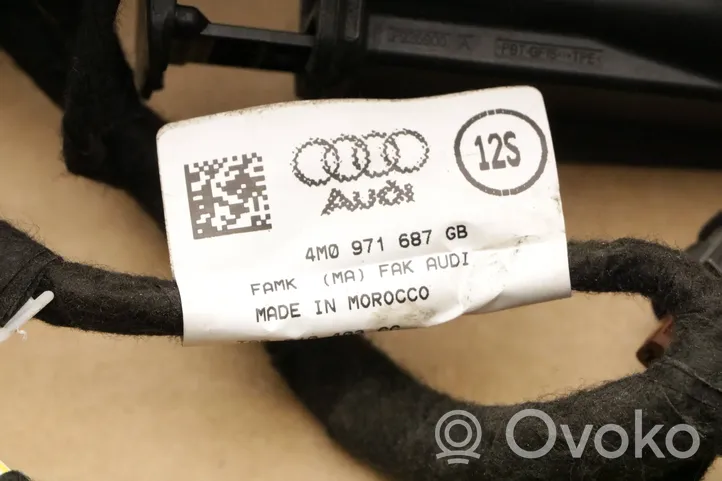 Audi Q7 4M Wiązka przewodów drzwi tylnych 4M0971687GB