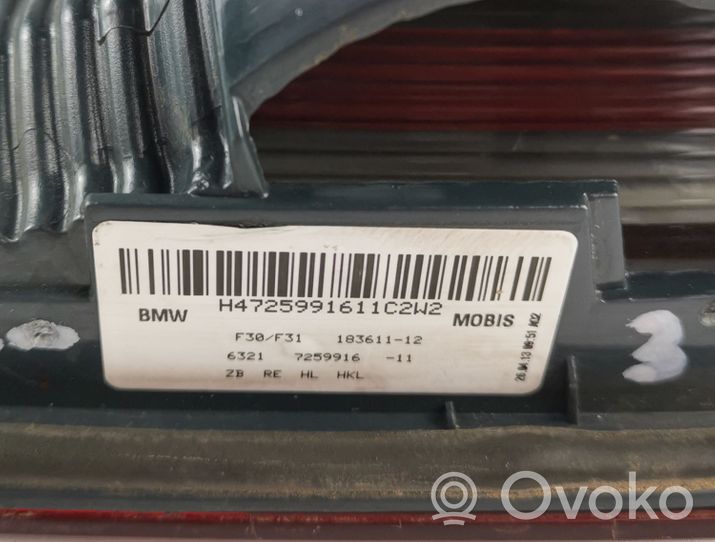 BMW 3 F30 F35 F31 Задний фонарь в крышке 7259916