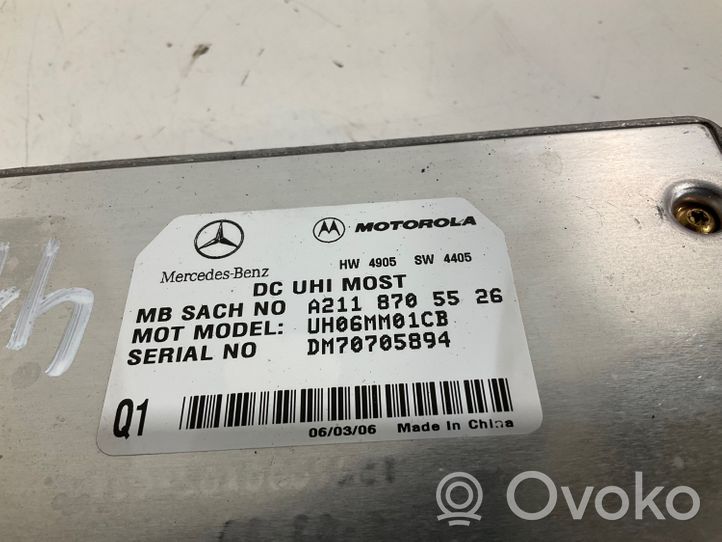 Mercedes-Benz E W211 Centralina/modulo bluetooth A2118705526