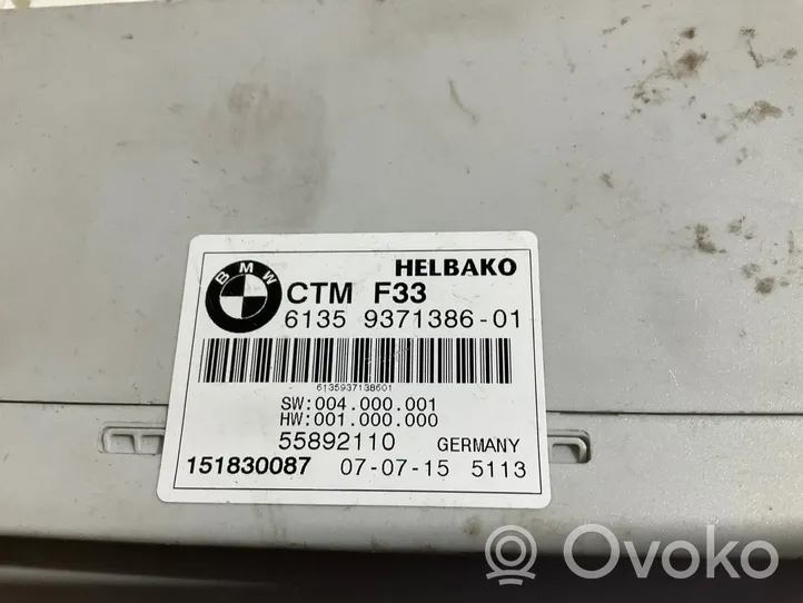 BMW 4 F32 F33 Unité de commande / module de toit ouvrant 9371386