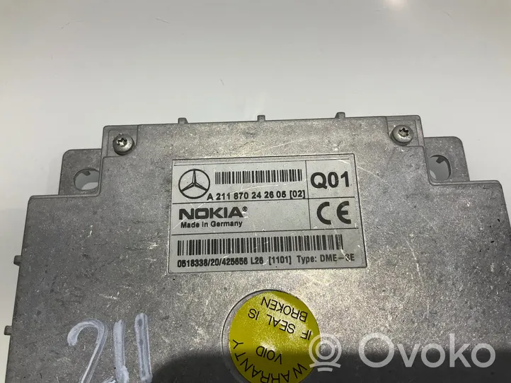 Mercedes-Benz E W211 Sterownik / Moduł sterujący telefonem A2118702426