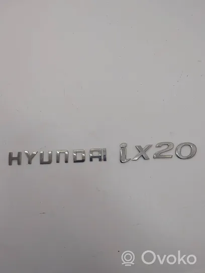 Hyundai ix20 Rear loading door model letters 