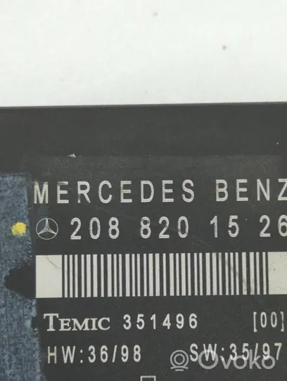 Mercedes-Benz CLK A208 C208 Unité de commande module de porte 2088201526