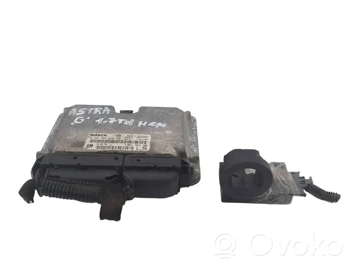 Opel Astra G Komputer / Sterownik ECU i komplet kluczy 0281001670