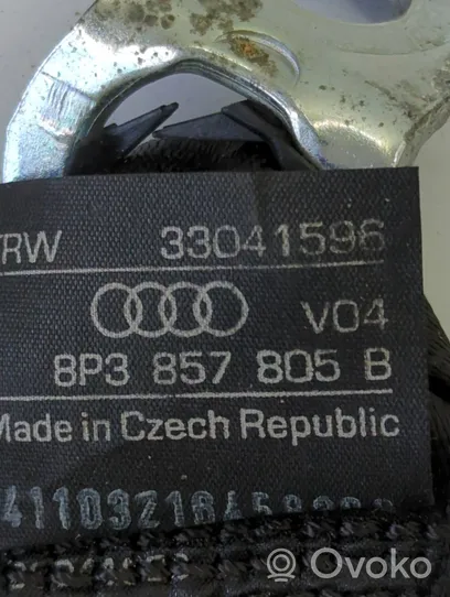 Audi A3 S3 8P Cintura di sicurezza posteriore 8P3857805B