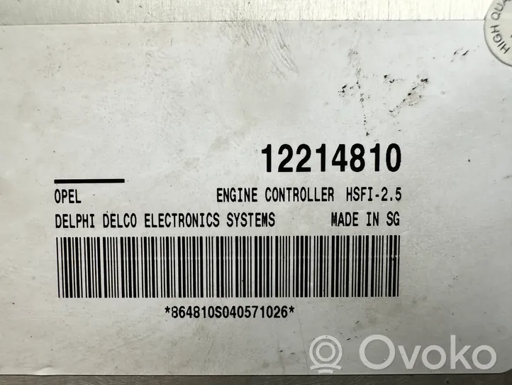 Opel Meriva A Variklio valdymo blokas 12214810