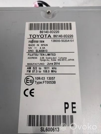 Toyota Yaris Unità principale autoradio/CD/DVD/GPS 86140-0D220