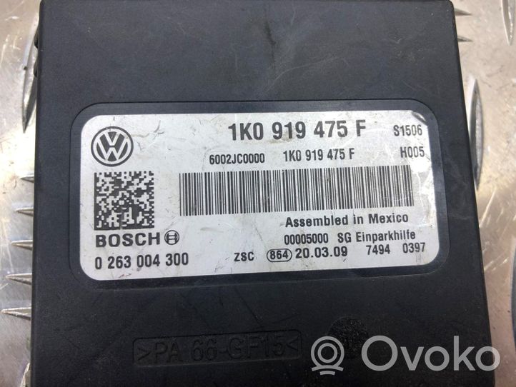 Volkswagen Touran I Parkavimo (PDC) daviklių valdymo blokas 1K0919475F