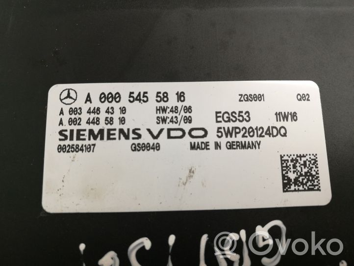 Mercedes-Benz E A207 Pavarų dėžės valdymo blokas A0005455816