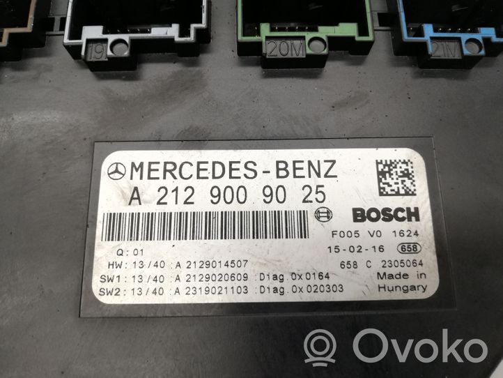 Mercedes-Benz E W212 Scatola di montaggio relè A2129009025