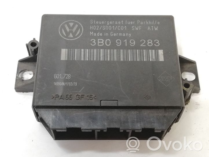 Volkswagen PASSAT B5 Pysäköintitutkan (PCD) ohjainlaite/moduuli 3B0919283