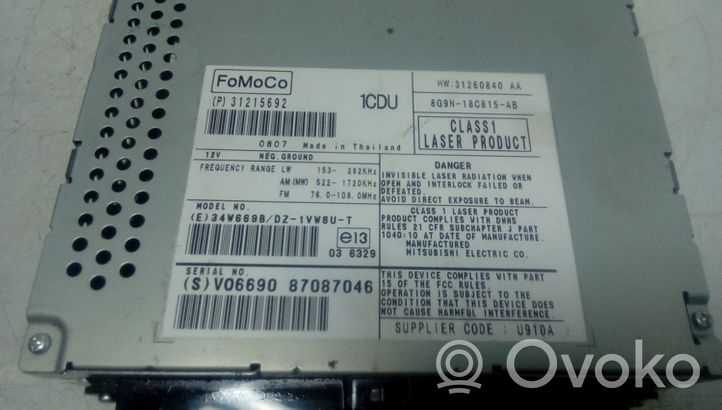 Volvo XC60 Unità principale autoradio/CD/DVD/GPS 31215692