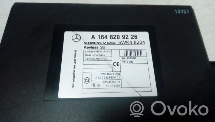 Mercedes-Benz GL X164 Beraktės sistemos KESSY (keyless) valdymo blokas/ modulis A1648209226