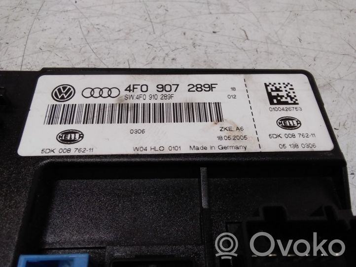 Audi A6 S6 C6 4F Módulo de confort/conveniencia 4F0907289F