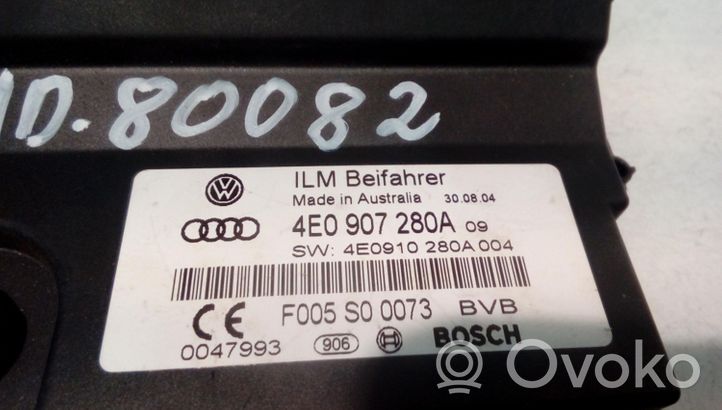 Audi A8 S8 D3 4E Barošanas vadības bloks 4E0907280A