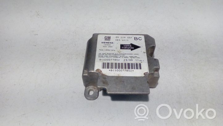 Opel Astra G Module de contrôle airbag 09229037BC