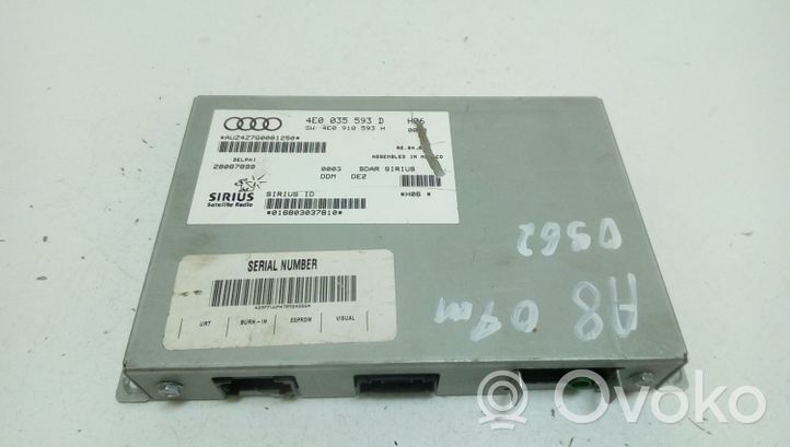 Audi A8 S8 D3 4E Controllo multimediale autoradio 4E0035593