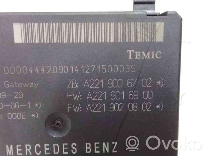Mercedes-Benz S W221 Door central lock control unit/module A2219006702
