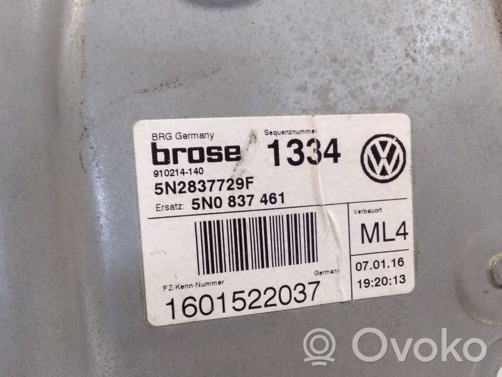 Volkswagen Tiguan Mécanisme de lève-vitre avec moteur 5N0959702F