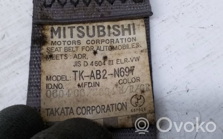 Mitsubishi Grandis Kolmannen istuinrivin turvavyö TKAB2N697