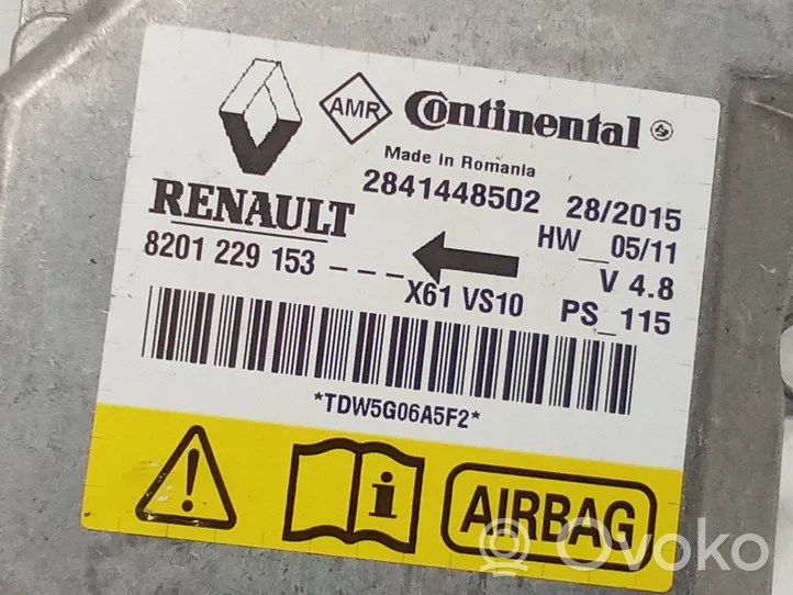 Renault Kangoo II Module de contrôle airbag 8201229153