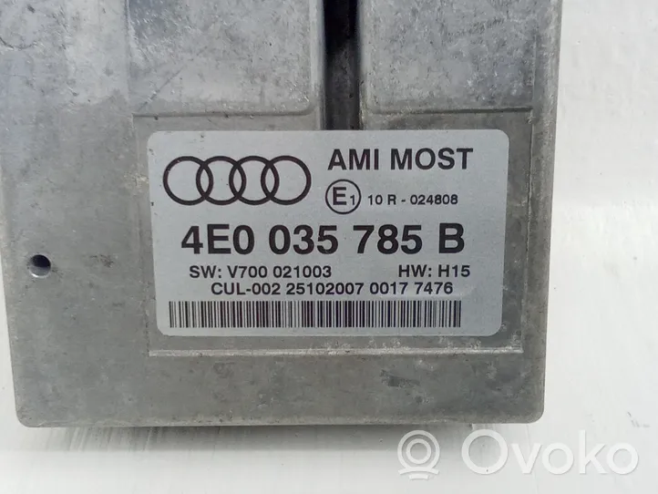 Audi A6 S6 C6 4F Unité de contrôle MMI 4E0035785B