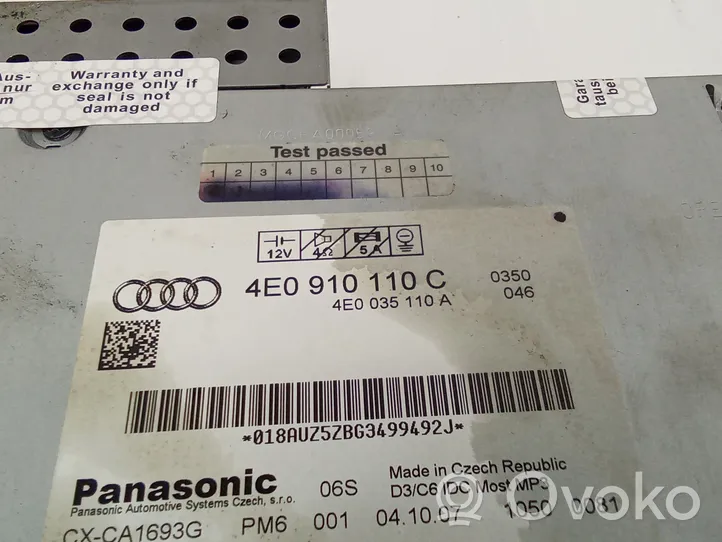 Audi A6 S6 C6 4F CD/DVD changer 4E0910110C