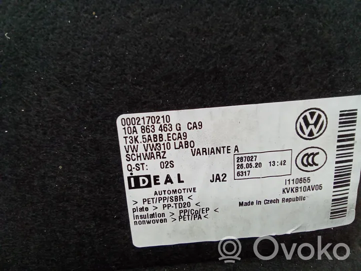 Volkswagen ID.3 Tappeto di rivestimento del fondo del bagagliaio/baule 10A863463G