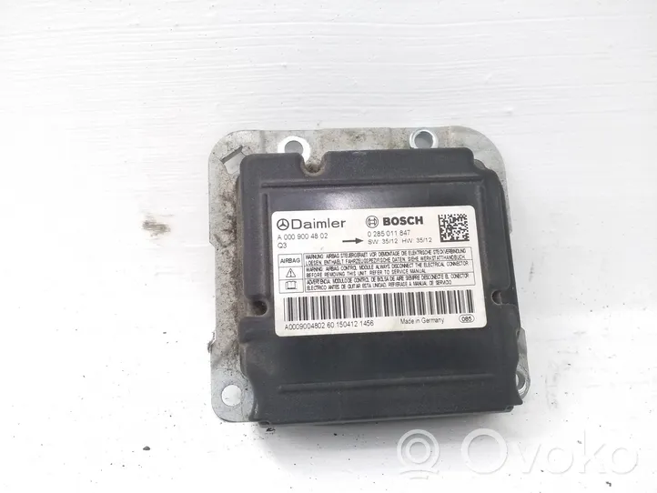 Mercedes-Benz Sprinter W906 Airbag control unit/module A0009004802