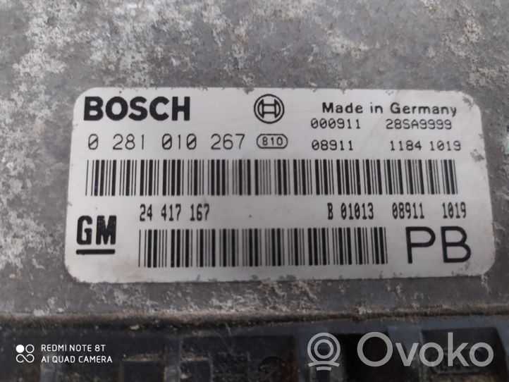 Opel Astra G Calculateur moteur ECU 0281010267