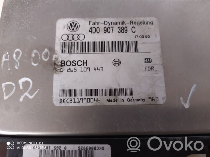 Audi A8 S8 D2 4D Sterownik / Moduł ECU 4D0907389C