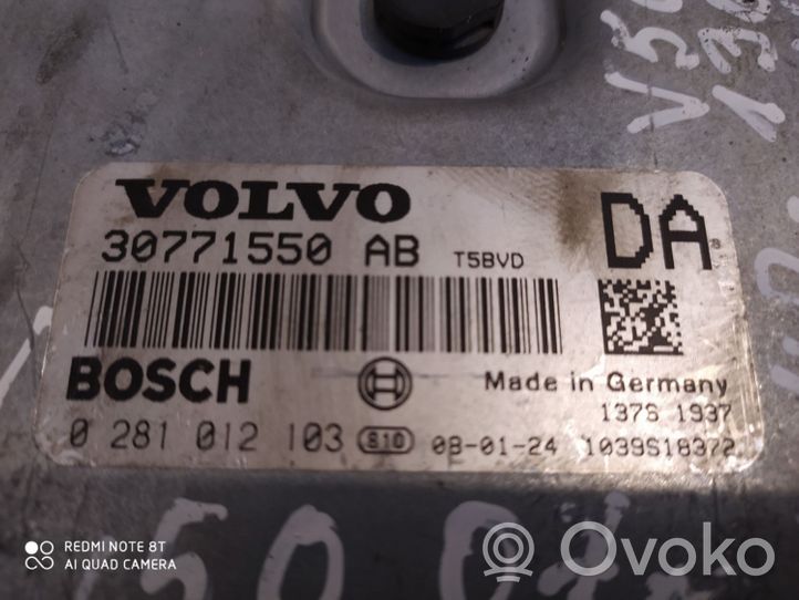 Volvo V50 Calculateur moteur ECU 0281012103