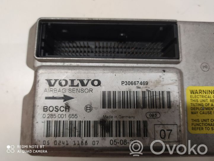 Volvo S60 Module de contrôle airbag 0285001655