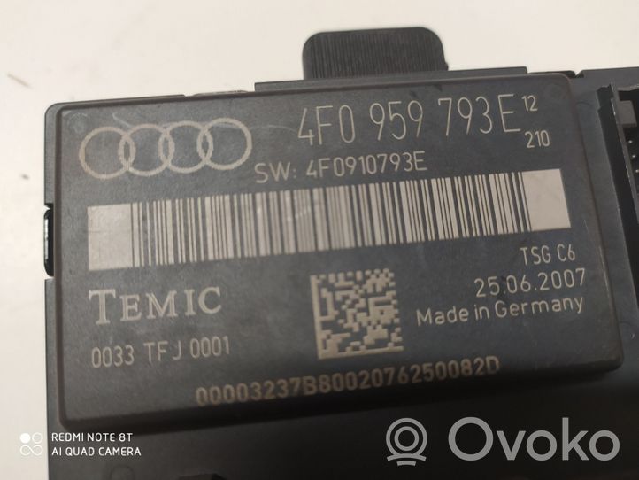 Audi A6 S6 C6 4F Centralina/modulo portiere 4F0959793E