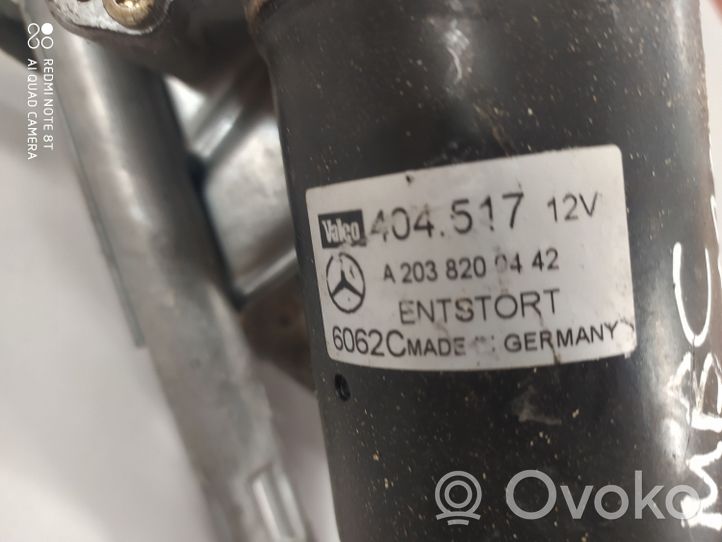 Mercedes-Benz C W203 Tringlerie et moteur d'essuie-glace avant 404517