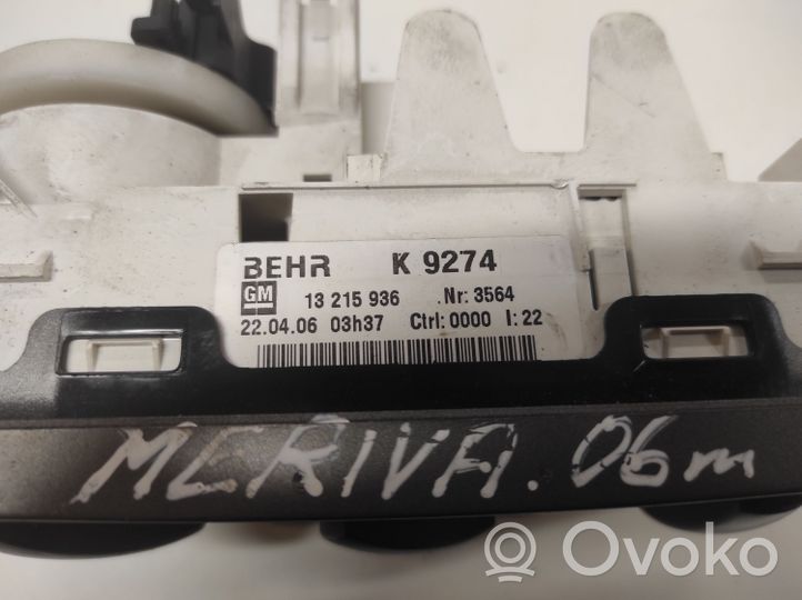 Opel Meriva A Panel klimatyzacji 13215936
