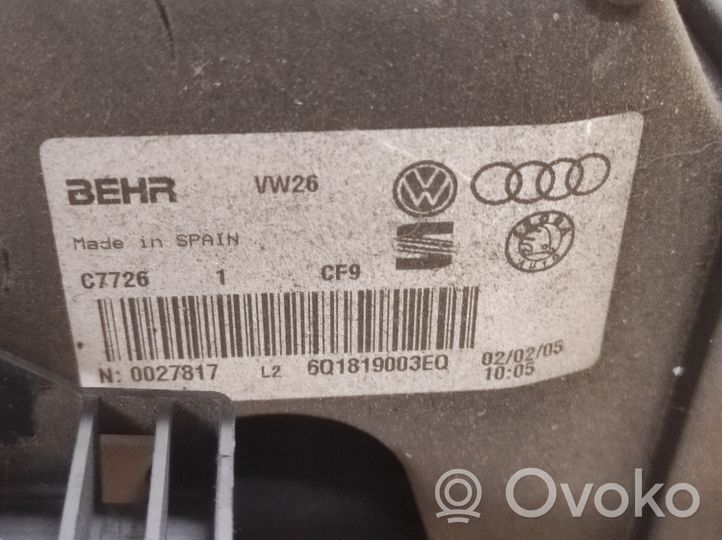 Volkswagen Polo Sisälämmityksen ilmastoinnin korin kokoonpano 6Q1819003EQ