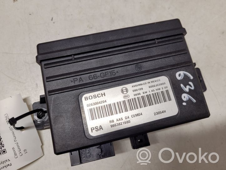 Citroen C4 Grand Picasso Sterownik / Moduł parkowania PDC 9663821680