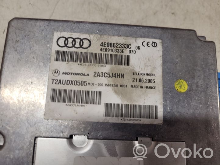 Audi A8 S8 D3 4E Unité de commande, module téléphone 4E0862333C