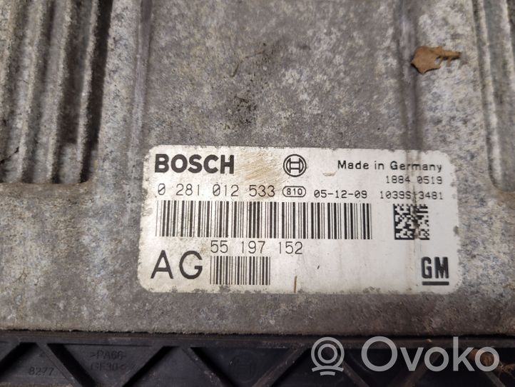 Opel Vectra C Moottorin ohjainlaite/moduuli 0281012533