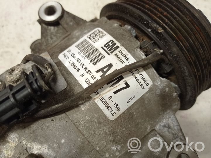 Opel Astra K Air conditioning (A/C) compressor (pump) 134505016