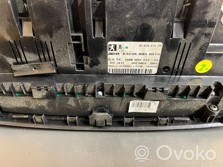 Citroen C5 Oro kondicionieriaus/ klimato/ pečiuko valdymo blokas (salone) 96829415ZD