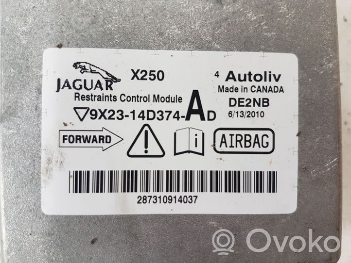 Jaguar XF X250 Turvatyynyn ohjainlaite/moduuli 9X2314D374AD