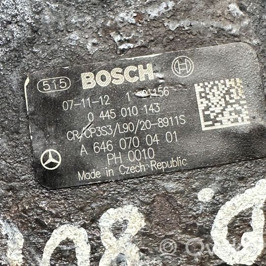 Mercedes-Benz Sprinter W906 Pompa ad alta pressione dell’impianto di iniezione A6460700401