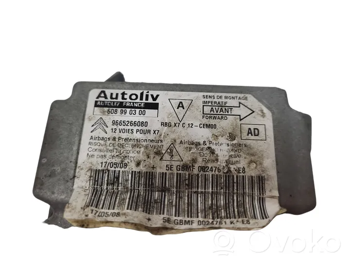 Citroen C5 Oro pagalvių valdymo blokas 9665266080